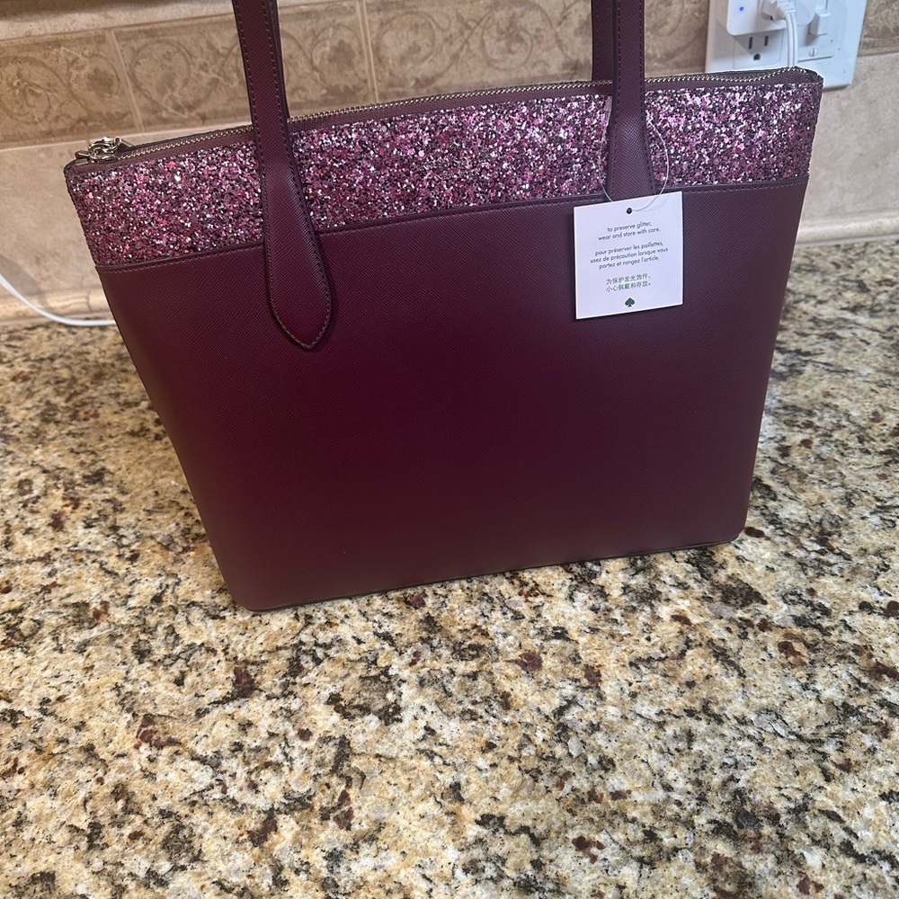Kate Spade Plum and Pink Tote Bag - Picture 3 of 12